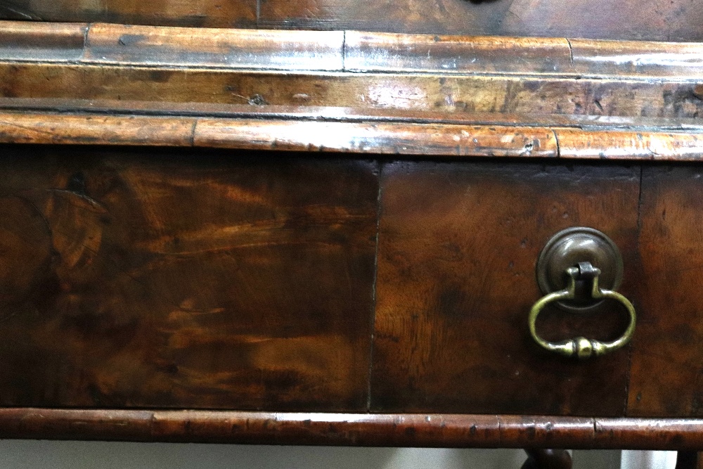 A William & Mary walnut crossbanded and oyster walnut isometric inlaid cabinet, - Image 10 of 12