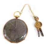 Fleurier Vaucher; a gold cased open faced key wind pocket watch, early 20th century,