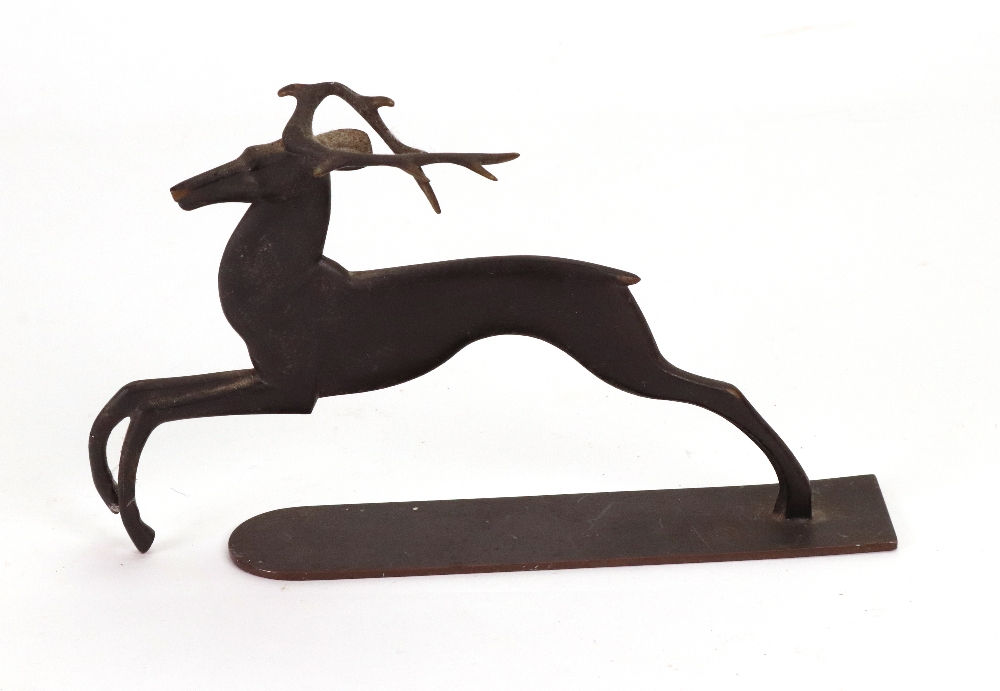 Richard Rohac (Austrian, 1906 1956), A bronze of a leaping stag,