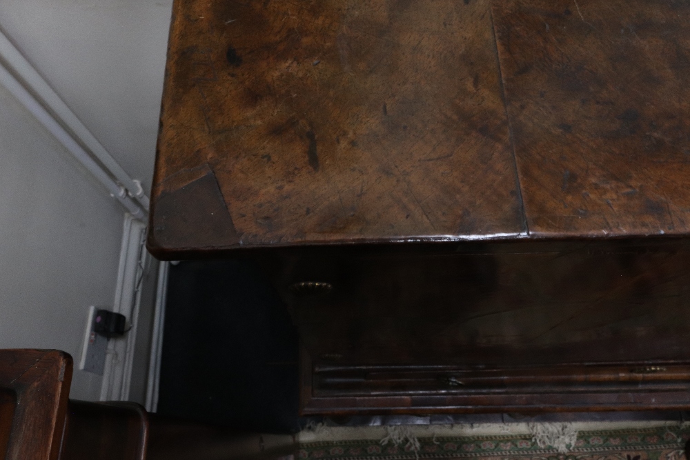 A William & Mary walnut crossbanded and oyster walnut isometric inlaid cabinet, - Image 7 of 12