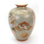 A Japanese Satsuma ovoid vase, Meiji period,