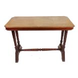 An Aesthetic period mahogany side table, with canted corner rectangular top,