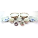 A group of Japanese porcelain, various dates, comprising, an Imari tea bowl, Edo period,