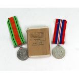 Second World War Defence and War medals, and a Police Long Service and Good Conduct medal to Const.