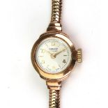Rotary; a lady's 9ct yellow gold manual windwrist watch, with 12mm circular dial, 17 jewel movement,
