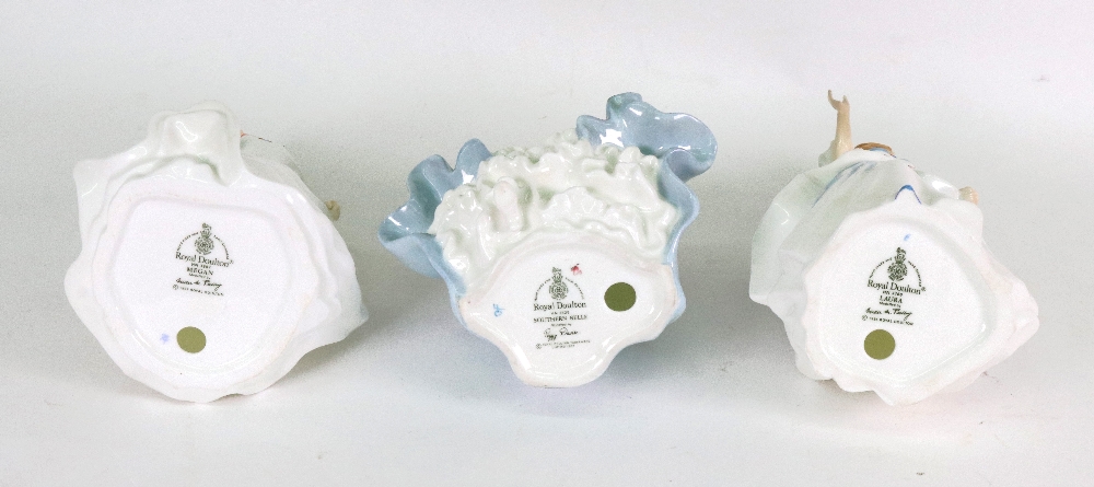 A collection of six Royal Doulton porcelain figures, Laura HN 3760, Megan HN 3887, Claire HN 3646, - Image 3 of 3