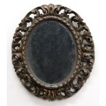 A reproduction 18th century style Florentine oval wall mirror,
