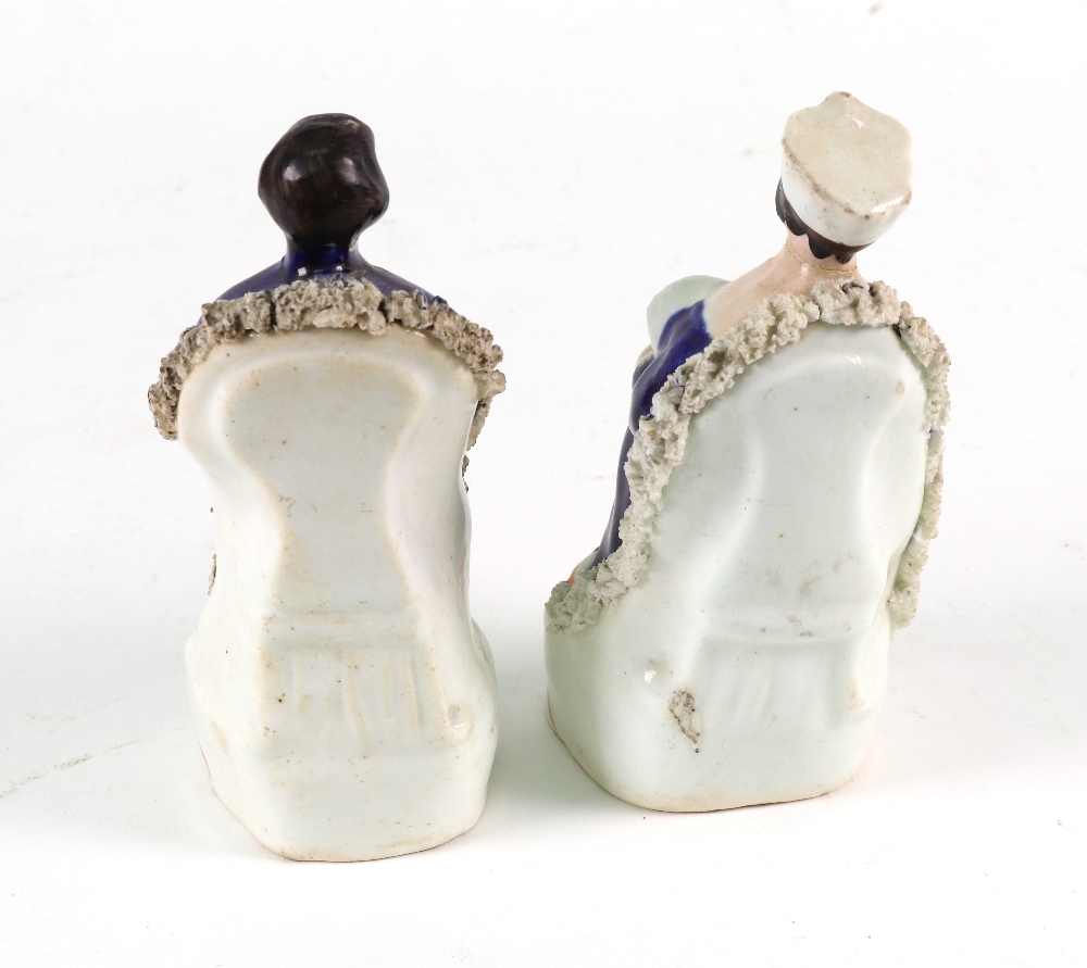 A collection of Victorian Staffordshire, Queen Victoria and Prince Albert seated, 14cm high, - Image 8 of 8