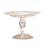 An Edwardian silver fruit comport, Martin Hall & Co, Sheffield 1902,