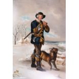 After Thomas Barker of Bath, A woodman and his dog, oil on canvas, 60 x 41cm.