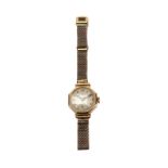 Omega; a lady's 9ct yellow gold wristwatch, circa 1920,