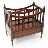 A reproduction Regency style mahogany two division Canterbury,