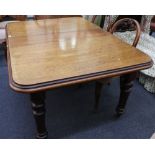 A Victorian mahogany extending dining table, circa 1860,