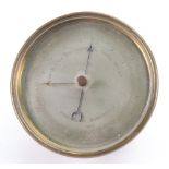 Pertius - Hulot - Naudet - Barometeres: A French brass drum cased holosteric barometer,