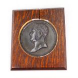 Andrieu F - Napoleon, bust portrait medallion facing to sinister, bronze, 13.