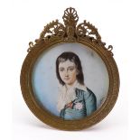 *** Dier (European, 19th Century) A portrait miniature of a young Napoleon Bonaparte,