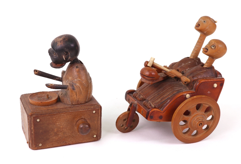 Two carved wooden Japanese Kobi toys, - Image 2 of 2