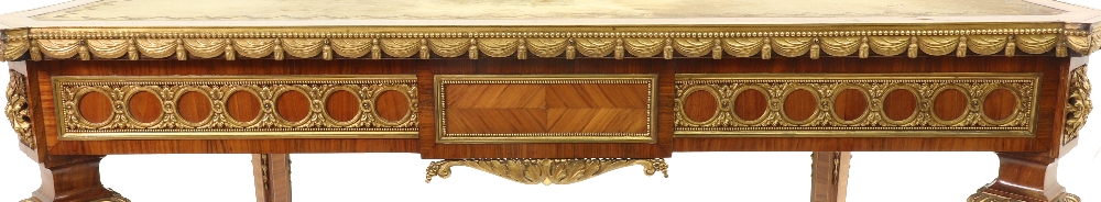 A Louis XVI style ormolu mounted kingwood crossbanded and boxwood strung centre table, circa 1900, - Image 2 of 7