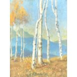 Adrian Stokes (British, 1854-1935), Birch Trees in the Tyrol,