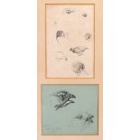 Archibald Thorburn (Scottish, 1860-1945), Two studies of grouse, framed together,