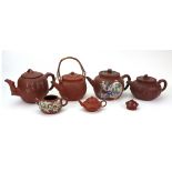 A miniature Chinese Yixing ware teapot and matching, 19th/20th century,