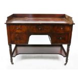 A George IV mahogany tray top dressing table, stamped Wilkinson & Sons 14 Ludgate Hill, 2156,