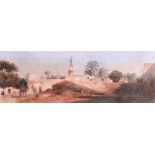 English School, 19th Century, A view of a Middle Eastern or North African town,
