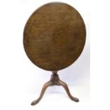 A George III mahogany tea table,