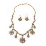 A micromosaic necklace, probably circa 1870, Grand Tour,