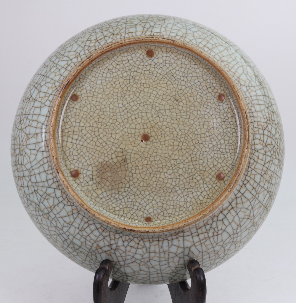 A Chinese celadon ground celadon ground dish, 19th century, - Image 8 of 13