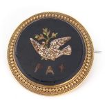 A Victorian gold framed micromosaic brooch,