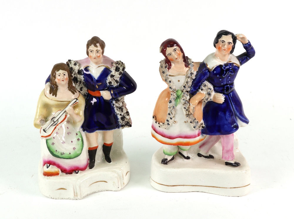 A collection of Victorian Staffordshire, Queen Victoria and Prince Albert seated, 14cm high, - Image 2 of 8