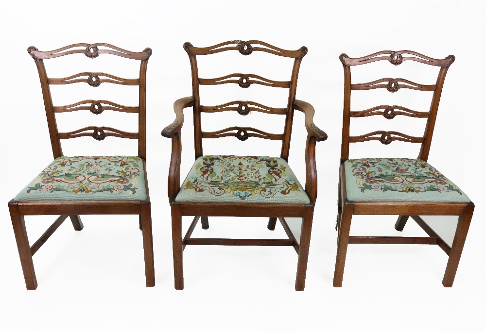 A set of eight 'Chippendale Revival' mahogany dining chairs, circa 1900, - Image 11 of 11