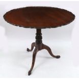 A Chippendale style mahogany tea table, elements 18th century,