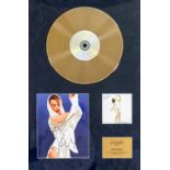 Kylie Minogue: CD Gold Disc - Fever - personally signed by Kylie Minogue, mounted,