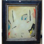 ** Villanueva (20th century), Et Maintenant, oil on canvas, signed, 63cm x 52cm.