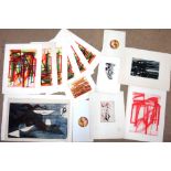 A group of assorted 20th century prints and lithographs, including works by Terry Haas and others,