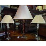 A group of five assorted table lamps, (5).