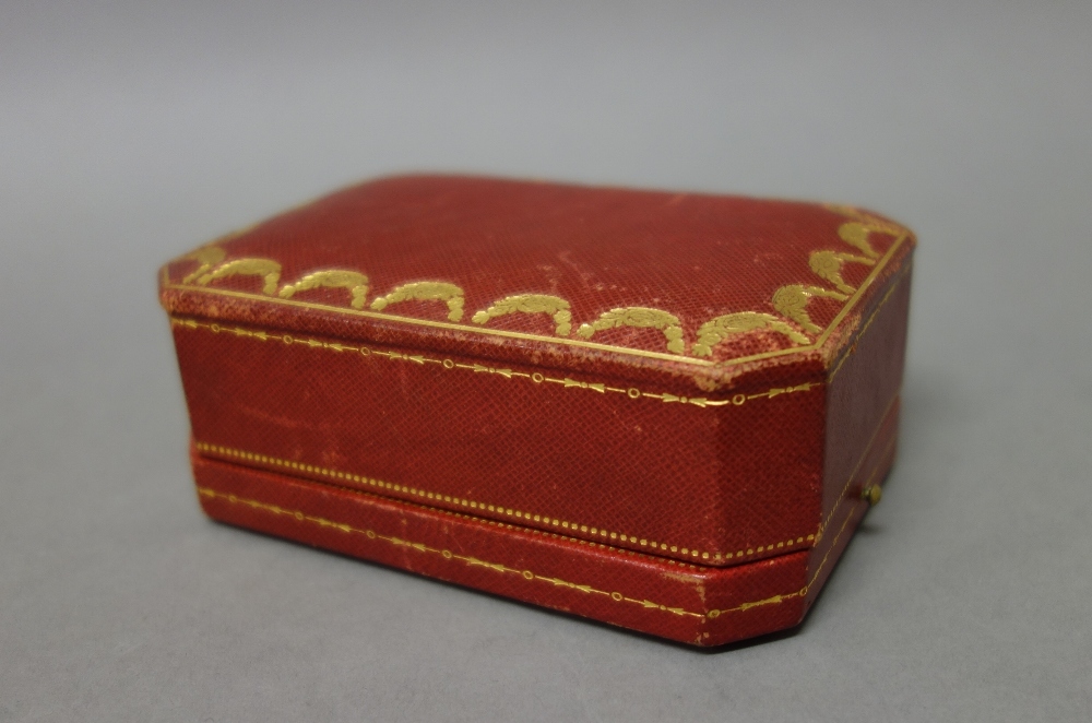 A Russian Faberge silver gilt and enamelled, hinge lidded cigarette box, of oval section form, - Image 4 of 12