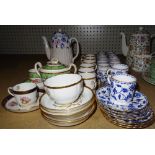 A Spode part tea service, together with a group of Spode cups and saucers,