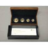A United Kingdom Britannia gold proof four coin set, 2008, with a Royal Mint case,