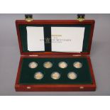 A set of seven George V sovereigns, with a certificate detailed, This Collection Comprises,