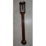 A 20th century mahogany barometer, 100cm high.