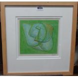 Naum Gabo (1890-1977), Opus XX, Grren, colour lithograph, signed and numbered 19/150, 19cm x 20.5cm.
