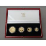 A United Kingdom Britannia gold proof four coin set, 2004, with a Royal Mint case,