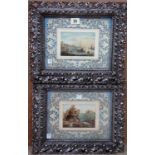 Charles Follit (19th century), Coastal scene; River landscape, a pair of watercolours, signed,