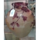 A Legras acid etched glass vase, engraved 'OVINGTON NEW YORK' to the base,