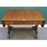 A early Victorian mahogany sofa table,