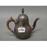 A pear shaped small teapot, probably last quarter of the 19th century,
