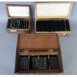 A quantity of three inch magic lantern glass slides, circa 1900 and later,